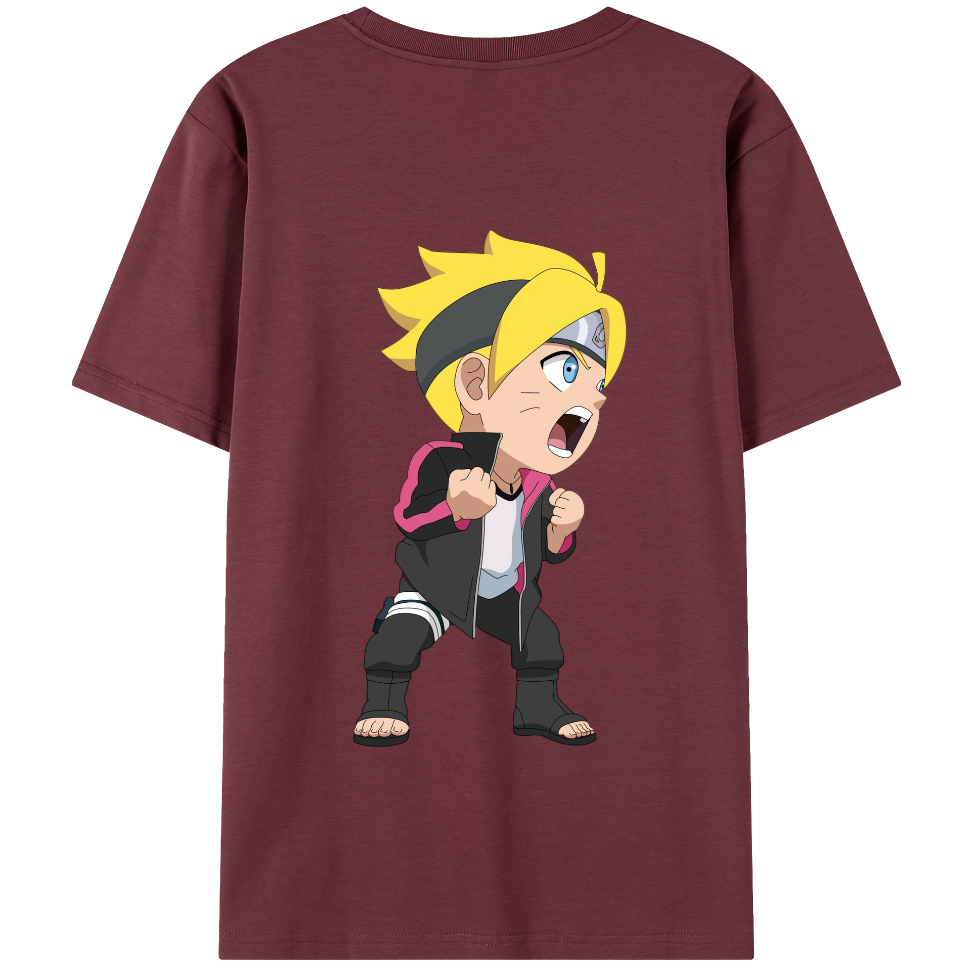 （画像用） NARUTO -ナルト- うずまき ボルト Uzumaki Boruto 綿100％半袖Tシャツ（背面プリント）
